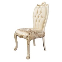 JVmoebel Stuhl, Stuhl Holz Stühle Luxus Stoff Design Stuhl Lehnstuhl Neu Polster weiß