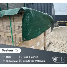 TK Gruppe 3x4 m Abdeckplane wasserdicht - 200 g/m2 Gewebeplane - Plane für Holz mit Ösen mit zusätzlicher Eckverstärkung