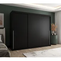 home collective Schwebetürenschrank 250 x 200 x 62 cm Schwarz