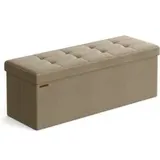 Sitzbank 110 cm klappbar mit Stauraum helltaupe