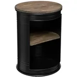 Atmosphera - Couchtisch Diego - schwarz - Metall & Holz D33-5 cm - Schwarz