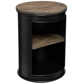 Atmosphera - Couchtisch Diego - schwarz - Metall & Holz D33-5 cm - Schwarz