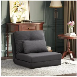 Homcom Bodensessel 2-in-1 mit verstellbarer Rückenlehne Leinen,