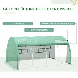 Outsunny Gewächshaus B/H/L: ca. 300x397x200 cm - Gruen
