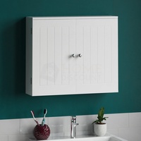 Bath Vida Badezimmerschrank, 2 Türen, Wandmontage, Holz, weiß 15 x 60 x 50 cm