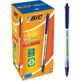 BIC ECOlutions Clic Stic, 0.4mm Kugelschreiber farblos/blau, 50er-Pack (8806891)