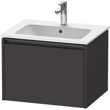 Duravit Ketho.2 Waschtischunterbau wandhängend 1 Auszug, 610x440x480mm, für ME by Starck 233663, K25062080800000, Farbe: Graphit Supermatt