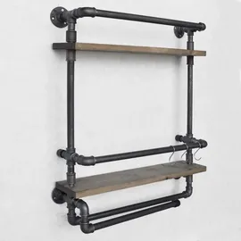 Asir Wandregal 67 x 17 x 60 cm Braun/Schwarz