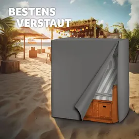 Tectake Schutzhülle für Strandkorb 120 x 80 x 145 cm Grau
