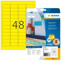 Herma 4366 Farbige Etiketten gelb ablösbar, 640 Blatt, 45,7