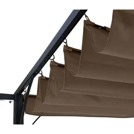 Proregal Pergola 3 x 3 m inkl. 4 Seitenteile Taupe-Braun