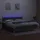 vidaXL Boxspringbett mit Matratze & LED Dunkelgrau 180x200 cm Stoff
