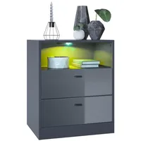 Vladon Kommode, Grau, 56x67.5x36 cm, Wohnzimmer, Kommoden & Sideboards,