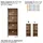 trendteam Vitrine Touch 63 x 40 x 172 cm Weiß/Braun