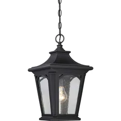 Außenleuchte Pendellampe Kettenlaterne Metall Schwarz D 17,8 cm Klassisch