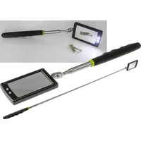 ChiliTec Teleskop Spiegel Werkzeug mit LED Beleuchtung Handspiegel Ausziehbar 28-88cm mit Softgriff Schwenkbar