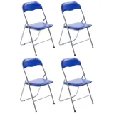 CLP 4er Set Klappstuhl Felix blau/silber