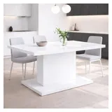 OTTO home Esstisch Atina Säulentisch, Küchentisch, Speisetisch, Dekortisch, Moderner Esstisch für 4-6 Personen, erhältlich in Trend-Dekoren weiß