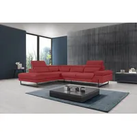 Egoitaliano Ecksofa Queenie, extravagantes Sofa mit erstklassigem Sitzkomfort, mit verstellbarer Armlehne und Kopfteilen für Wohlfühlkomfort rot