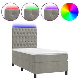 vidaXL Boxspringbett 100 x 200 cm Hellgrau