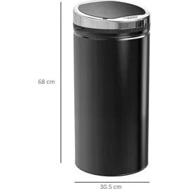 Homcom Sensor Mülleimer 42 l Schwarz