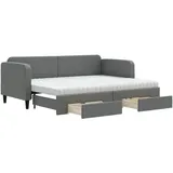 vidaXL Tagesbett 80 x 200 cm Dunkelgrau