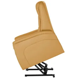 Hukla Fernsehsessel Dean Leder 70 x 109 x 88 cm Gelb elektrisch