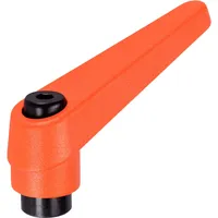 Halder 24400.0032 Verstellbare Klemmhebel, Orange, d1=13 mm / d2=M3