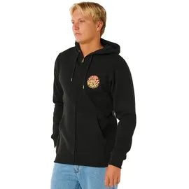 Rip Curl Wettie Passage Icon Zip Thru Hoodie Herren Schwarz M