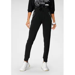 Jogger Pants, mit Reißverschlusstaschen, Gr. 36 - N-Gr, schwarz, , 400655-36 N-Gr