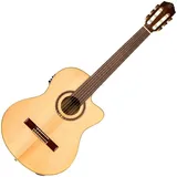 Ortega Guitars Slim Neck Konzertgitarre Performer Series Elektro-akustische 4/4 Gitarre, Natur Inklusive Gigbag (RCE138SN)