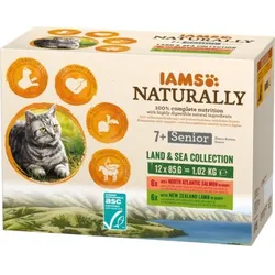 IAMS Naturally Senior Land & Sea Collection 12x85g