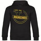 multifanshop Hoodie Druck Gelb Schwarz XL
