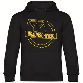 multifanshop Hoodie Druck Gelb Schwarz XL