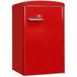 Exquisit RKS120-V-H-160C Stand Retro Vollraumkühlschrank, 54,5 cm breit, 122 L, rot
