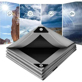 Woltu Abdeckplane grau-schwarz 3x5 m