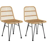 furnicato Gartenstuhl 48 x 62 x 84 cm braun 2 St.