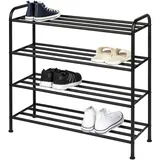 ELUNO Schuhregal 80 x 76,5 x 31 cm schwarz