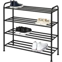 ELUNO Schuhregal 80 x 76,5 x 31 cm schwarz