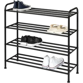 ELUNO Schuhregal 80 x 76,5 x 31 cm schwarz