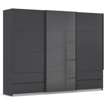 Rauch »Kleiderschrank Schrank Garderobe ELARA Glastür/Grauspiegel«, praktische Schubladen optional farblich abgesetzt MADE IN GERMANY grau