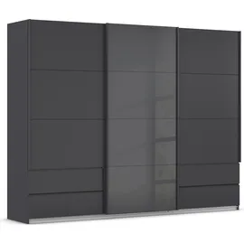 Rauch »Kleiderschrank Schrank Garderobe ELARA Glastür/Grauspiegel«, praktische Schubladen optional farblich abgesetzt MADE IN GERMANY grau