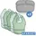 MiaMia MiaMia, Kindergeschirr - Kinderbesteck, 7-tlg. Ess-Set - 5 Klettlätzchen