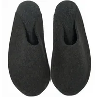 Pantoffelmann Gästepantoffel Filzsohle Filzpantoffel faltbar Pantoffel Hausschuhe Pantoffel (1 Paar) für Laminat- und Parkettfußböden grau 36/39