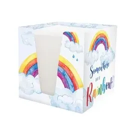 RNK RNK-Verlag Zettelbox Rainbow weiß inkl. ca. 900 Notizzettel weiß, 1 St.