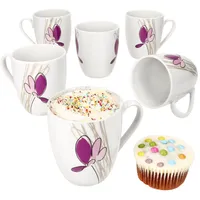 Mambocat Kaffeetasse 0,35 l Mehrfarbig 6 St.
