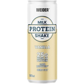 Weider Protein Shake Vanille, Eiweißshake mit 25g Protein, 12er-Pack, 12 x 250 ml