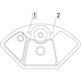 Villeroy & Boch V&B Eckspüle Solo Eck m Abl.garn, Exzenter, st. wh. C-plus