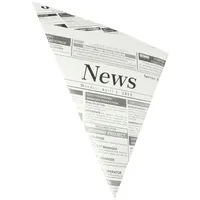 Vepatim 100x Spitztüten Pergamentersatz fettdicht 23x23x33cm 250gr. Zeitungspapier