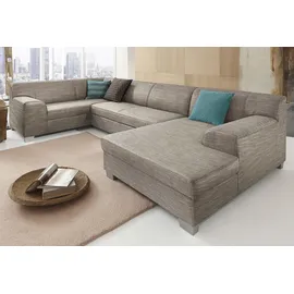 DOMO collection Wohnlandschaft DOMO COLLECTION "Amando in vielen Bezugsvarianten, auch in Leder, komfortabel, U-Form", braun (braun, beige), B:332cm H:74cm T:182cm, PRIMABELLE-Microfaser aus 100% Polyester;SOFTLUX-Kunstleder;Strukturstoff aus 90% Polyester und 10% 